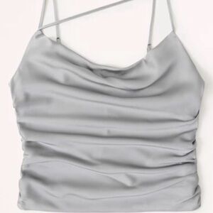Abercrombie & Fitch Satin Asymmetrical Cowlneck Cami Size Small